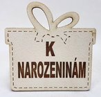 Drek velk devn 8cm s npisem - K narozeninm