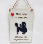 Devn destika 10x15cm bl na zaven-Moje mil MAMINKO dkuji za ve co pro m dl