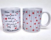 Porcelnov bl hrnek s celo obtiskem - Mm T rda nejen pro to, kdo jsi Maminko