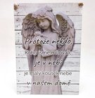 Deska barevn velk 21x30cm s npisem - Protoe nkdo, koho jsme milovali