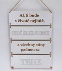 Devn deska dlen 20x26cm bl s 3D npisem - A ti bude v ivot nejh