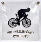 Deska devn 22x22cm s npisem - Pro nejlepho cyklistu na kole