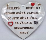 Devn srdko 22cm bl s npisem - Nejlep uitelka jednou mon zapomenu