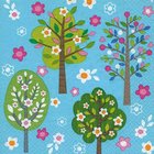 Ubrousek paprov s potiskem 33x33cm - Flowering trees