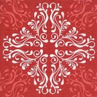 Ubrousek paprov s potiskem 33x33cm - Pattern tile red