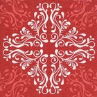 Ubrousek paprov s potiskem 33x33cm - Pattern tile red