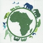 Ubrousek paprov s potiskem 33x33cm - Africa`s animals