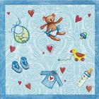 Ubrousky paprov Moments 33x33cm - Baby`s world Blue