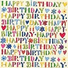 Ubrousky paprov s potiskem 33x33cm - Happy birthday