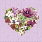 Ubrousky paprov Moments 33x33cm - Flower heart