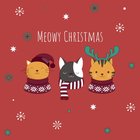 Ubrousky paprov s potiskem 33x33cm - Meowy Xmas