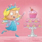 Ubrousek paprov s potiskem 33x33cm - Cupcake fairy