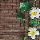 Ubrousek paprov s potiskem 33x33cm - Flowers on bamboo mat