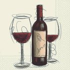 Ubrousek paprov s potiskem 33x33cm - Vino rosso