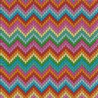 Ubrousek paprov s potiskem 33x33cm - Zig zagmosaic red