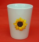 Tužkovník, květník porcelánový bílý 11cm - Přízdoba slunečnice
