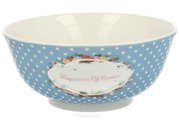 RETRO BLUE - Miska porcelnov s dekorem 16cm - modr