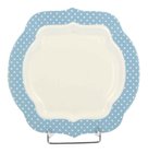 RETRO BLUE - Desertn tal porcelnov s dekorem 21cm - modr