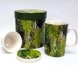 FOGLIE - Hrnek porcelnov se stkem a vkem 320ml v boxu