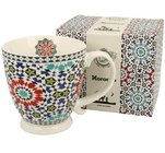 MAROKO - Hrnek porcelnov 450ml na stopce s dekorem v boxu