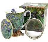Van Gogh Irises - Hrnek porcelnov se stkem a vkem 325ml v boxu