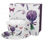 VIOLET - Porcelnov lek s podlkem 240ml s dekorem v boxu